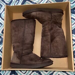 UGGs Women’s Classic Tall 5815 Suede Leather Chocolate Brown Boots